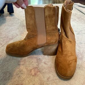 Tan Suede Ankle Boots size 6